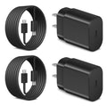 USB C Super Fast Wall Charger-2-Pack 25W USB-C Fast Charger-6Ft Type C to Type C Cable for Samsung Galaxy S22/S22 Ultra/S22+/S21 Ultra/S21+/S21/S20 Ultra/Note 20 Ultra/Note 10+/Not 10