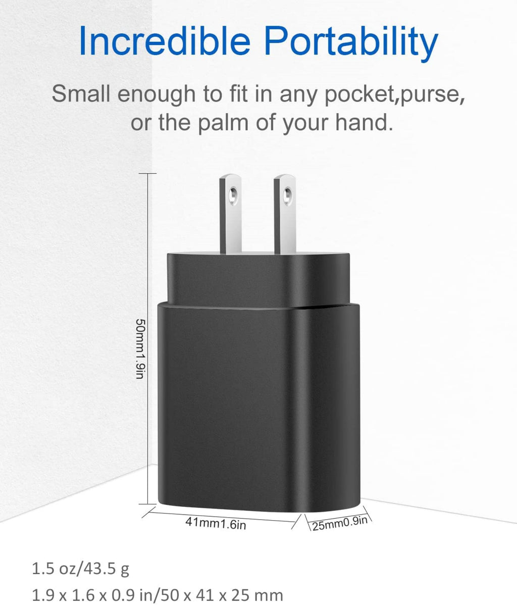 USB C Super Fast Wall Charger-2-Pack 25W USB-C Fast Charger-6Ft Type C to Type C Cable for Samsung Galaxy S22/S22 Ultra/S22+/S21 Ultra/S21+/S21/S20 Ultra/Note 20 Ultra/Note 10+/Not 10