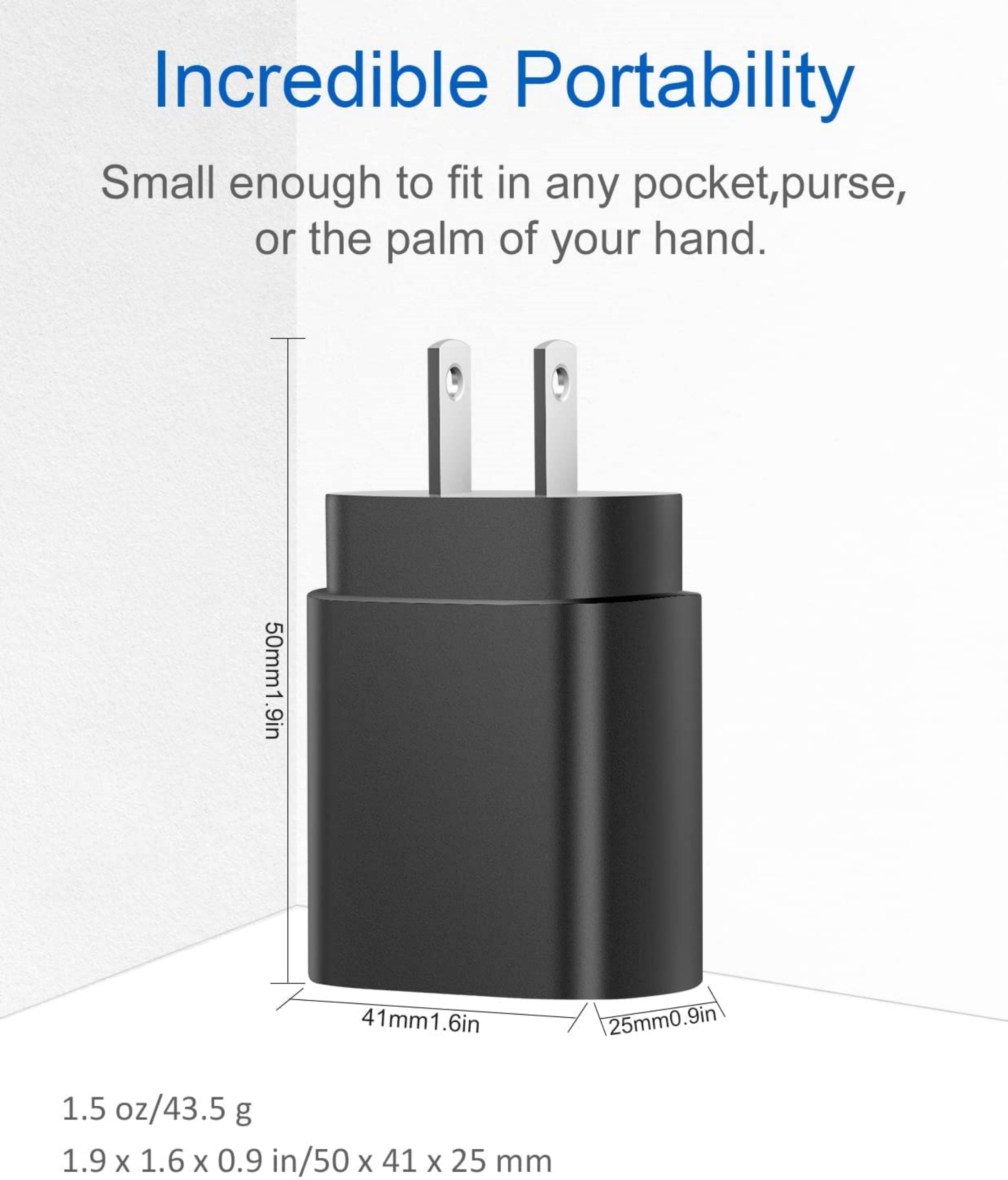 USB C Super Fast Wall Charger-2-Pack 25W USB-C Fast Charger-6Ft Type C to Type C Cable for Samsung Galaxy S22/S22 Ultra/S22+/S21 Ultra/S21+/S21/S20 Ultra/Note 20 Ultra/Note 10+/Not 10