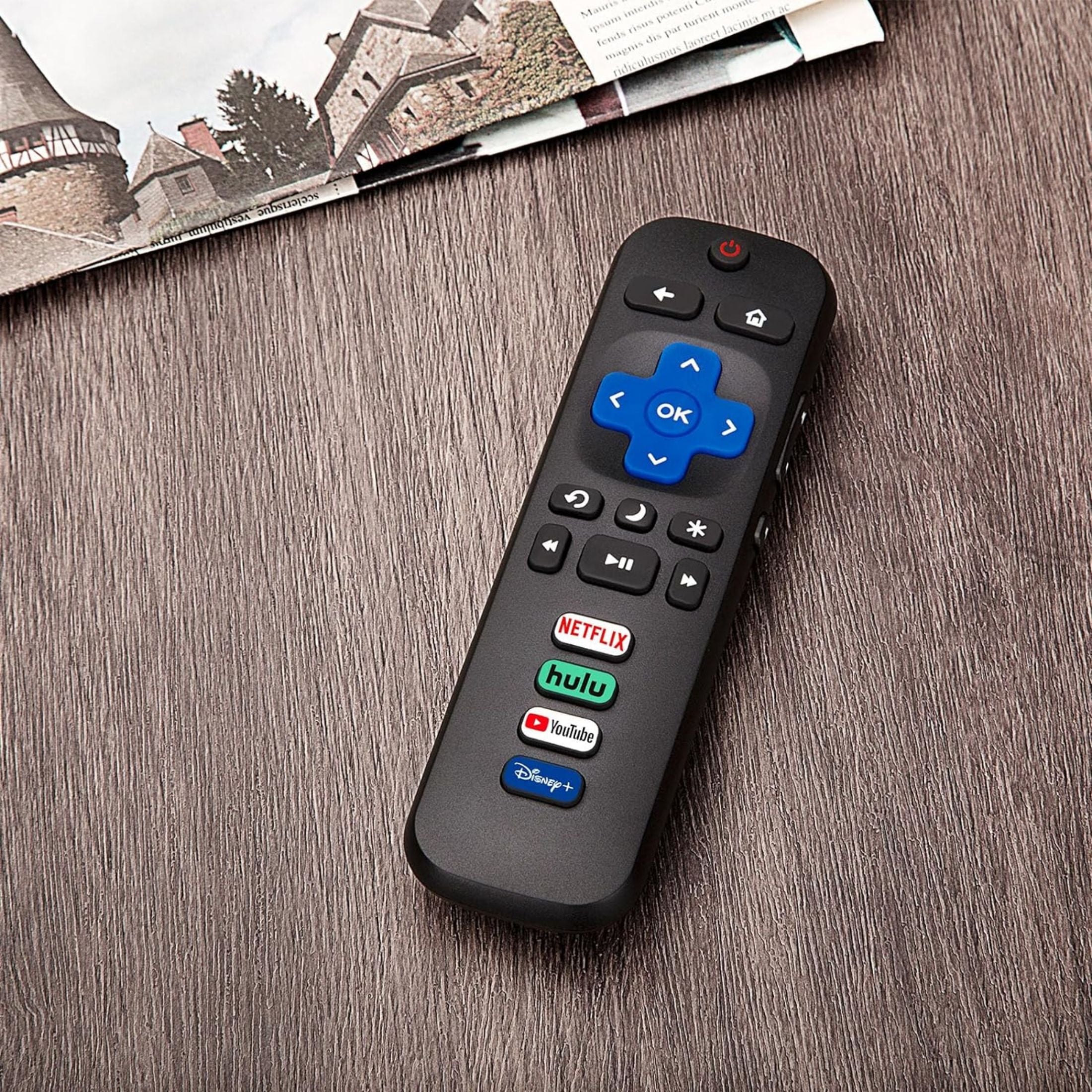 Pack of 2-Replacement Remote Control Only for Roku TV-Compatible for TCL Roku/Hisense Roku/Onn Roku/Sharp Roku/Element Roku/Westinghouse Roku/Philips Roku Smart TVs (Not for Roku Stick and Box)