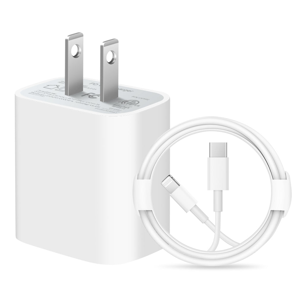 JUCDEKE 20W Fast Charger-Type C Power Wall Charger with 6FT Charging Cable Compatible with iPhone 14/13/13 Pro Max/12/12 Mini/12 Pro/12 Pro Max/11/11 Pro