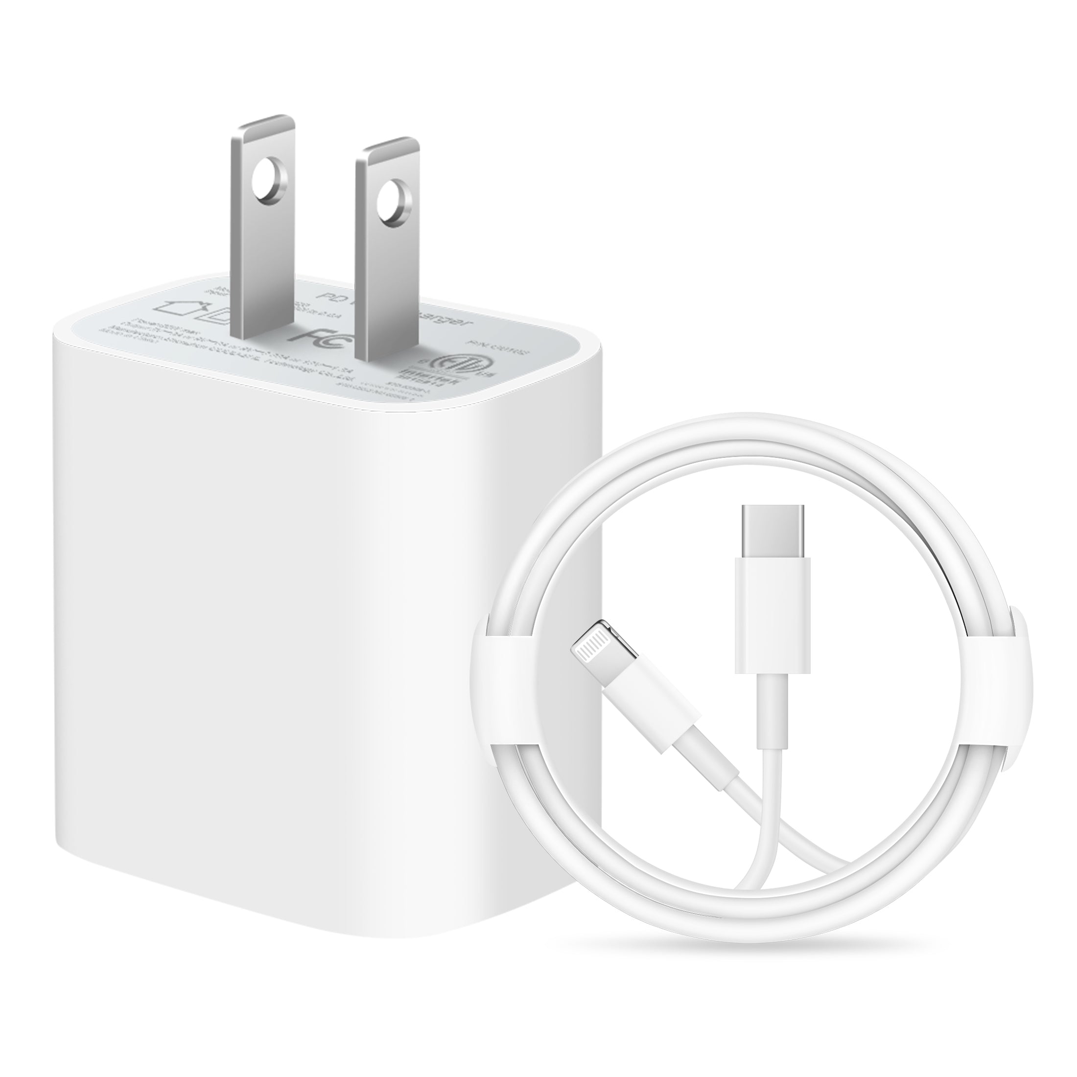 JUCDEKE 20W Fast Charger-Type C Power Wall Charger with 6FT Charging Cable Compatible with iPhone 14/13/13 Pro Max/12/12 Mini/12 Pro/12 Pro Max/11/11 Pro