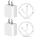 Jucdeke 20W Super Fast Charger-High Speed-2-Pack USB C Wall Charger With 6FT Cable Compatible with iPhone 14/13/13Pro/12/12 Pro/11/11Pro/XS/Max/XR/X/8/8 Plus